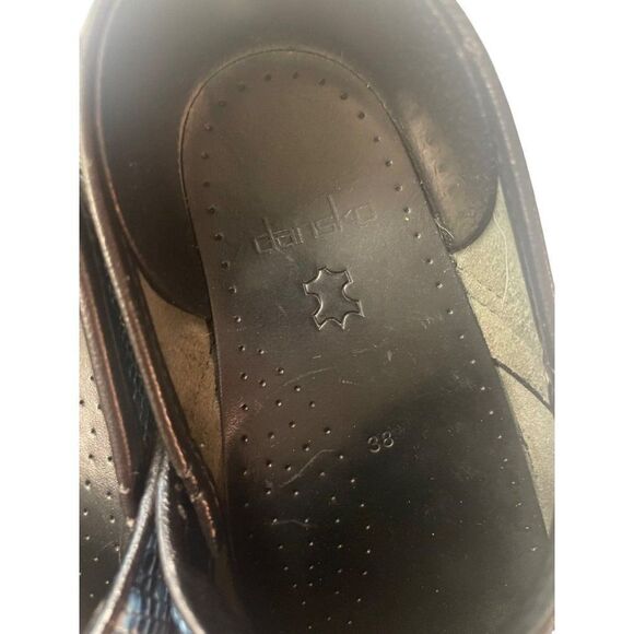 Dansko Blue Metallic Snakeprint Clogs 38 US 7.5 8 - Picture 5 of 7